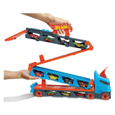 Hot Wheels - Camion 2 in 1 Trasportatore e Pista